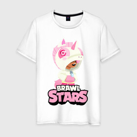 Мужская футболка хлопок с принтом Leon Unicorn Brawl Stars в городе Новоалтайск, 100% хлопок | прямой крой, круглый вырез горловины, длина до линии бедер, слегка спущенное плечо. | brawl | brawl st | brawl stars | colt | game | leon | mobo | poco | shelly | stars | unicorn | бравл | динамайк | единорог | игра | игры | кольт | леон | лого | мобильные игры | надпись | поко | старс | шелли