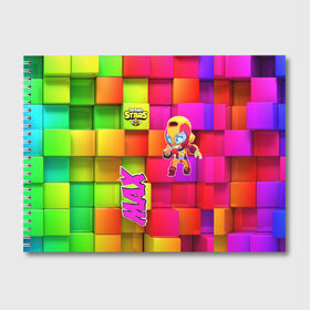 Альбом для рисования с принтом Brawl Stars (Мах) в городе Новоалтайск, 100% бумага
 | матовая бумага, плотность 200 мг. | Тематика изображения на принте: brawl | moba | stars | supercell | игра | мах