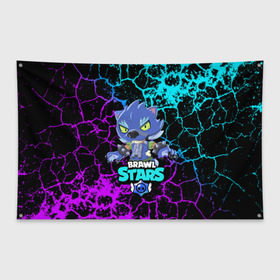 Флаг-баннер с принтом BRAWL STARS LEON ОБОРОТЕНЬ в городе Новоалтайск, 100% полиэстер | размер 67 х 109 см, плотность ткани — 95 г/м2; по краям флага есть четыре люверса для крепления | bib | brawl stars | colt | crow | el brown | leon | leon shark | max | moba | sally leon | shark | акула | берли | биби | бравл старс | браун | ворон | жанр | игра | кольт | леон | леон акула | макс | нита | шелли