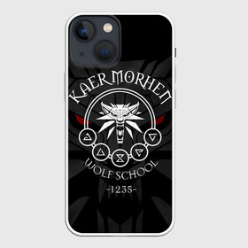 Чехол для iPhone 13 mini с принтом ВЕДЬМАК   THE WITCHER   ГЕРАЛЬТ в городе Новоалтайск,  |  | geralt | the witcher | the witcher wild hunt | witcher | wolf | аард | аксий | ведьмак | ведьмак 3 | волк | геральт | игни | ирден | йенифер | квен | охотник | трисс | цири