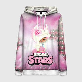 Женская толстовка 3D на молнии с принтом Leon Unicorn Brawl Stars в городе Новоалтайск, 100% полиэстер | длина до линии бедра, манжеты и пояс оформлены мягкой тканевой резинкой, двухслойный капюшон со шнурком для регулировки, спереди молния, по бокам два кармана | brawl | brawl st | brawl stars | colt | game | leon | mobo | poco | shelly | stars | unicorn | бравл | динамайк | единорог | игра | игры | кольт | леон | лого | мобильные игры | надпись | поко | старс | шелли