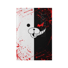 Обложка для паспорта матовая кожа с принтом MONOKUMA в городе Новоалтайск, натуральная матовая кожа | размер 19,3 х 13,7 см; прозрачные пластиковые крепления | Тематика изображения на принте: anime | bear | black  white | danganronpa | kurokuma | monodam | monokuma | monomi | monotaro | rabbit | school | shirokuma | аниме | главарь | мoноми | монокума | черно белый | школа