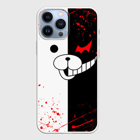 Чехол для iPhone 13 Pro Max с принтом monokuma мордочка и брызги в городе Новоалтайск,  |  | anime | bear | black  white | danganronpa | kurokuma | monodam | monokuma | monomi | monotaro | rabbit | school | shirokuma | аниме | главарь | мoноми | монокума | черно белый | школа