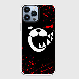 Чехол для iPhone 13 Pro Max с принтом Monokuma красные брызги в городе Новоалтайск,  |  | anime | bear | black  white | danganronpa | kurokuma | monodam | monokuma | monomi | monotaro | rabbit | school | shirokuma | аниме | главарь | мoноми | монокума | черно белый | школа