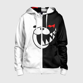 Детская толстовка 3D на молнии с принтом MONOKUMA (КАПЮШОН) в городе Новоалтайск, 100% полиэстер |  манжеты и пояс оформлены широкой мягкой резинкой, двухслойный капюшон со шнурком для регулировки, спереди карманы и застежка-молния
 | anime | bear | black  white | danganronpa | kurokuma | monodam | monokuma | monomi | monotaro | rabbit | school | shirokuma | аниме | главарь | мoноми | монокума | черно белый | школа