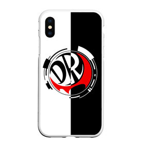 Чехол для iPhone XS Max матовый с принтом MONOKUMA DANGANRONPA в городе Новоалтайск, Силикон | Область печати: задняя сторона чехла, без боковых панелей | anime | bear | black  white | danganronpa | kurokuma | monodam | monokuma | monomi | monotaro | rabbit | school | shirokuma | аниме | главарь | мoноми | монокума | черно белый | школа
