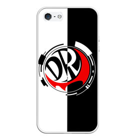 Чехол для iPhone 5/5S матовый с принтом MONOKUMA DANGANRONPA в городе Новоалтайск, Силикон | Область печати: задняя сторона чехла, без боковых панелей | anime | bear | black  white | danganronpa | kurokuma | monodam | monokuma | monomi | monotaro | rabbit | school | shirokuma | аниме | главарь | мoноми | монокума | черно белый | школа