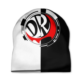Шапка 3D с принтом MONOKUMA DANGANRONPA в городе Новоалтайск, 100% полиэстер | универсальный размер, печать по всей поверхности изделия | Тематика изображения на принте: anime | bear | black  white | danganronpa | kurokuma | monodam | monokuma | monomi | monotaro | rabbit | school | shirokuma | аниме | главарь | мoноми | монокума | черно белый | школа