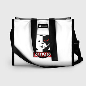 Сумка-шоппер 3D с принтом Monokuma в городе Новоалтайск, 100% полиэстер | застегивается на металлическую кнопку; внутренний карман застегивается на молнию. Стенки укреплены специальным мягким материалом, чтобы защитить содержимое от несильных ударов
 | anime | art | bear | danganronpa | japan | monokuma | аниме | арт | животное | манга | медведь | мишка | мульфильм | персонаж | плюшевый | япония
