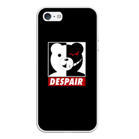 Чехол для iPhone 5/5S матовый с принтом Monokuma в городе Новоалтайск, Силикон | Область печати: задняя сторона чехла, без боковых панелей | anime | art | bear | danganronpa | japan | monokuma | аниме | арт | животное | манга | медведь | мишка | мульфильм | персонаж | плюшевый | япония