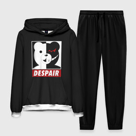 Мужской костюм 3D (с толстовкой) с принтом Monokuma despair на черном в городе Новоалтайск,  |  | anime | art | bear | danganronpa | japan | monokuma | аниме | арт | животное | манга | медведь | мишка | мульфильм | персонаж | плюшевый | япония