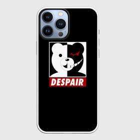 Чехол для iPhone 13 Pro Max с принтом Monokuma despair на черном в городе Новоалтайск,  |  | Тематика изображения на принте: anime | art | bear | danganronpa | japan | monokuma | аниме | арт | животное | манга | медведь | мишка | мульфильм | персонаж | плюшевый | япония