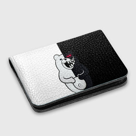Картхолдер с принтом с принтом MONOKUMA  в городе Новоалтайск, натуральная матовая кожа | размер 7,3 х 10 см; кардхолдер имеет 4 кармана для карт; | anime | bear | black  white | danganronpa | kurokuma | monodam | monokuma | monomi | monotaro | rabbit | school | shirokuma | аниме | главарь | мoноми | монокума | черно белый | школа