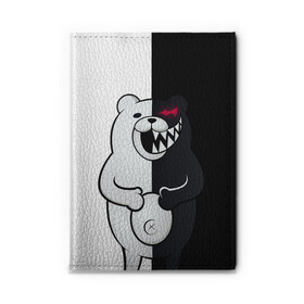 Обложка для автодокументов с принтом MONOKUMA  в городе Новоалтайск, натуральная кожа |  размер 19,9*13 см; внутри 4 больших “конверта” для документов и один маленький отдел — туда идеально встанут права | anime | bear | black  white | danganronpa | kurokuma | monodam | monokuma | monomi | monotaro | rabbit | school | shirokuma | аниме | главарь | мoноми | монокума | черно белый | школа