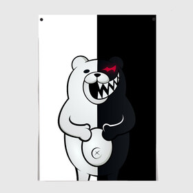 Постер с принтом MONOKUMA в городе Новоалтайск, 100% бумага
 | бумага, плотность 150 мг. Матовая, но за счет высокого коэффициента гладкости имеет небольшой блеск и дает на свету блики, но в отличии от глянцевой бумаги не покрыта лаком | anime | bear | black  white | danganronpa | kurokuma | monodam | monokuma | monomi | monotaro | rabbit | school | shirokuma | аниме | главарь | мoноми | монокума | черно белый | школа