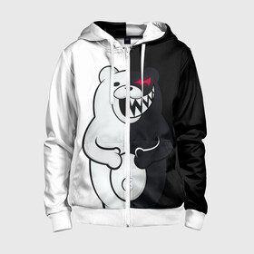 Детская толстовка 3D на молнии с принтом MONOKUMA  в городе Новоалтайск, 100% полиэстер |  манжеты и пояс оформлены широкой мягкой резинкой, двухслойный капюшон со шнурком для регулировки, спереди карманы и застежка-молния
 | anime | bear | black  white | danganronpa | kurokuma | monodam | monokuma | monomi | monotaro | rabbit | school | shirokuma | аниме | главарь | мoноми | монокума | черно белый | школа