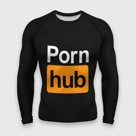 Мужской рашгард 3D с принтом PORNHUB | ПОРНХАБ в городе Новоалтайск,  |  | brazzers | hub | бразерс | надписи