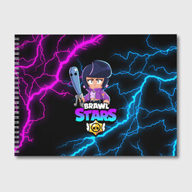 Альбом для рисования с принтом BRAWL STARS BIBI в городе Новоалтайск, 100% бумага
 | матовая бумага, плотность 200 мг. | Тематика изображения на принте: bibi | brawl stars | crow | leon | leon shark | sally leon | shark | stars | акула | биби | ворон | леон | леон акула | спайк