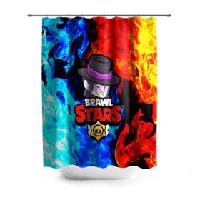 Штора 3D для ванной с принтом BRAWL STARS MORTIS в городе Новоалтайск, 100% полиэстер | плотность материала — 100 г/м2. Стандартный размер — 146 см х 180 см. По верхнему краю — пластиковые люверсы для креплений. В комплекте 10 пластиковых колец | bibi | brawl stars | brock | bull | crow | dinomike | el primo | leon | mobile game | nita | poko | rirochet | stars | tara | бравл стар | ворон | леон | мобильные игры