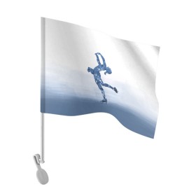 Флаг для автомобиля с принтом Фигурное катание в городе Новоалтайск, 100% полиэстер | Размер: 30*21 см | Тематика изображения на принте: figure skating | коньки | конькобежный спорт | фигурное катание