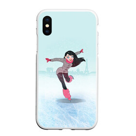 Чехол для iPhone XS Max матовый с принтом Фигурное катание в городе Новоалтайск, Силикон | Область печати: задняя сторона чехла, без боковых панелей | figure skating | коньки | конькобежный спорт | фигурное катание