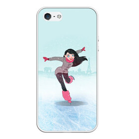 Чехол для iPhone 5/5S матовый с принтом Фигурное катание в городе Новоалтайск, Силикон | Область печати: задняя сторона чехла, без боковых панелей | figure skating | коньки | конькобежный спорт | фигурное катание