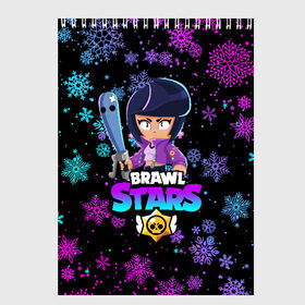 Скетчбук с принтом BRAWL STARS BIBI в городе Новоалтайск, 100% бумага
 | 48 листов, плотность листов — 100 г/м2, плотность картонной обложки — 250 г/м2. Листы скреплены сверху удобной пружинной спиралью | brawl stars | brawl stars новогодний | christmas | crow | leon | leon shark | new year | shark | stars | акула | ворон | леон | леон акула | новогодний | новый год | спайк