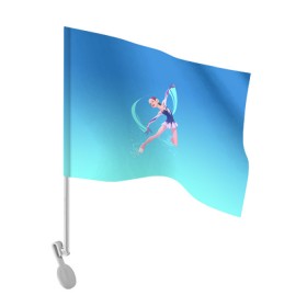 Флаг для автомобиля с принтом Фигурное катание в городе Новоалтайск, 100% полиэстер | Размер: 30*21 см | figure skating | коньки | конькобежный спорт | фигурное катание