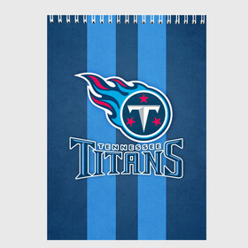 Скетчбук с принтом Tennessee Titans в городе Новоалтайск, 100% бумага
 | 48 листов, плотность листов — 100 г/м2, плотность картонной обложки — 250 г/м2. Листы скреплены сверху удобной пружинной спиралью | Тематика изображения на принте: tennessee titans | американский футбол | мяч | теннесси тайтенс | футбол