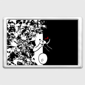 Магнит 45*70 с принтом monokuma в городе Новоалтайск, Пластик | Размер: 78*52 мм; Размер печати: 70*45 | danganronpa | monokuma | trigger happy havoc | аниме | игрушка | манга | медведь | монокума | монохром | мягкая игрушка робот | робот