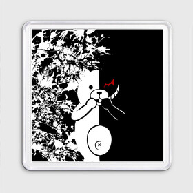 Магнит 55*55 с принтом monokuma в городе Новоалтайск, Пластик | Размер: 65*65 мм; Размер печати: 55*55 мм | danganronpa | monokuma | trigger happy havoc | аниме | игрушка | манга | медведь | монокума | монохром | мягкая игрушка робот | робот