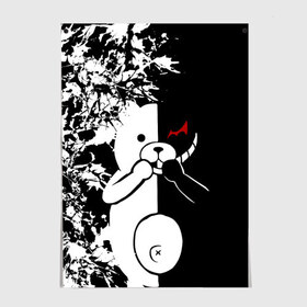 Постер с принтом monokuma в городе Новоалтайск, 100% бумага
 | бумага, плотность 150 мг. Матовая, но за счет высокого коэффициента гладкости имеет небольшой блеск и дает на свету блики, но в отличии от глянцевой бумаги не покрыта лаком | danganronpa | monokuma | trigger happy havoc | аниме | игрушка | манга | медведь | монокума | монохром | мягкая игрушка робот | робот