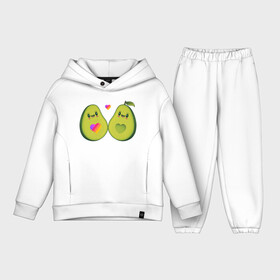 Детский костюм хлопок Oversize с принтом Авокадо парное в городе Новоалтайск,  |  | animal | avocado | heart | like | likee | авокадо | животные | лайк | лайки