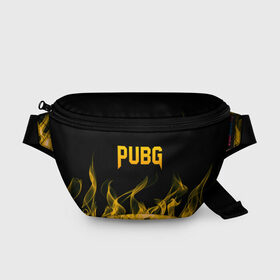 Поясная сумка 3D с принтом PUBG. в городе Новоалтайск, 100% полиэстер | плотная ткань, ремень с регулируемой длиной, внутри несколько карманов для мелочей, основное отделение и карман с обратной стороны сумки застегиваются на молнию | 