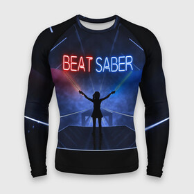Мужской рашгард 3D с принтом Beat Saber в городе Новоалтайск,  |  | 3d | 3д | beat | saber | виртуальная | игра | реальность | ритм