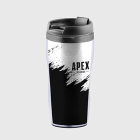 Термокружка-непроливайка с принтом APEX LEGENDS | АПЕКС ЛЕГЕНДС в городе Новоалтайск, внутренняя часть — пищевой пластик, наружная часть — прозрачный пластик, между ними — полиграфическая вставка с рисунком | объем — 350 мл, герметичная крышка | apex | apex legends | battle | battle royal | bloodhound | titanfall | wraith | апекс | апекс легендс | батл рояль | битва | война | каустик | королевская битва