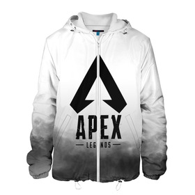 Мужская куртка 3D с принтом APEX LEGENDS в городе Новоалтайск, ткань верха — 100% полиэстер, подклад — флис | прямой крой, подол и капюшон оформлены резинкой с фиксаторами, два кармана без застежек по бокам, один большой потайной карман на груди. Карман на груди застегивается на липучку | apex | apex legends | battle | battle royal | bloodhound | titanfall | wraith | апекс | апекс легендс | батл рояль | битва | война | каустик | королевская битва