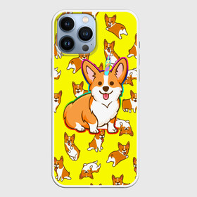 Чехол для iPhone 13 Pro Max с принтом Corgi в городе Новоалтайск,  |  | Тематика изображения на принте: corgi | dog | dogs | волшебство | единорог | корги | мило | радуга | собаки | собачки