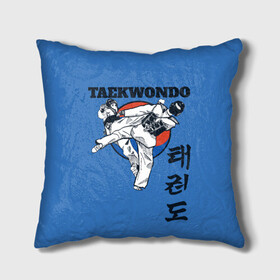 Подушка 3D с принтом Taekwondo в городе Новоалтайск, наволочка – 100% полиэстер, наполнитель – холлофайбер (легкий наполнитель, не вызывает аллергию). | состоит из подушки и наволочки. Наволочка на молнии, легко снимается для стирки | taekwondo | восточные единоборства | единоборства | теквондо | тхэквондо | тэквондо