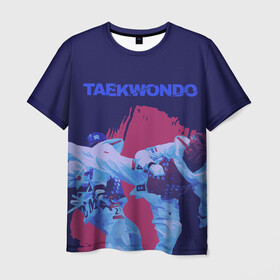 Мужская футболка 3D с принтом Taekwondo в городе Новоалтайск, 100% полиэфир | прямой крой, круглый вырез горловины, длина до линии бедер | taekwondo | восточные единоборства | единоборства | теквондо | тхэквондо | тэквондо