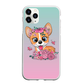 Чехол для iPhone 11 Pro Max матовый с принтом Милый корги в цветах в городе Новоалтайск, Силикон |  | Тематика изображения на принте: 14 февраля | бабочки | девочка | день влюбленных | день святого валентина | корг | корги | милая | милота | милый | пес | собака | собачка | цветочки | цветы