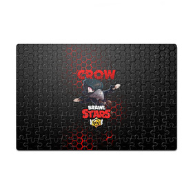 Пазл магнитный 126 элементов с принтом BRAWL STARS CROW | ВОРОН в городе Новоалтайск, полимерный материал с магнитным слоем | 126 деталей, размер изделия —  180*270 мм | bibi | brawl stars | crow | el brown | leon | leon shark | max | sally leon | shark | stars | акула | биби | ворон | леон