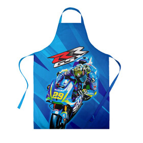 Фартук 3D с принтом Suzuki MotoGP в городе Новоалтайск, 100% полиэстер | общий размер — 65 х 85 см, ширина нагрудника — 26 см, горловина — 53 см, длина завязок — 54 см, общий обхват в поясе — 173 см. Принт на завязках и на горловине наносится с двух сторон, на основной части фартука — только с внешней стороны | bike | bikes | moto | moto gp | motogp | motorcycle | suzuki | suzuki moto gp | suzuki motogp | байкер | мото | мото гп | мотогонки | мотогп | мотоцикл | мотоциклист | мотоциклы | сузуки | сузуки мото | сузуки мотогп