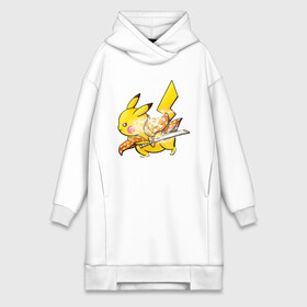 Платье-худи хлопок с принтом Пика_Самурай в городе Новоалтайск,  |  | anime | onime | picachu | pika | pikachu | samurai | zenitsu agatsuma | аниме | анимэ | без | в | готов | дзэницу агацума | зен | и | катана | кимано | меч | молнии | молния | на | ониме | онимэ | пакемон | пика | пикачу | плащ | покемон