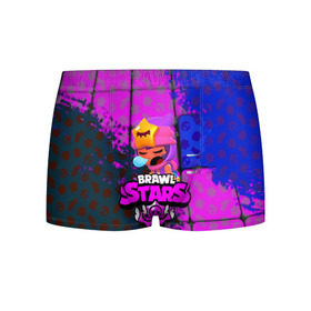 Мужские трусы 3D с принтом BRAWL STARS СЭНДИ в городе Новоалтайск, 50% хлопок, 50% полиэстер | классическая посадка, на поясе мягкая тканевая резинка | Тематика изображения на принте: 8 bit | bibi | brawl stars | brock | bull | crow | dinomike | el primo | leon | mobile game | nita | poko | ricochet | stars | tara | бравл старс | ворон | леон | мобильные игры