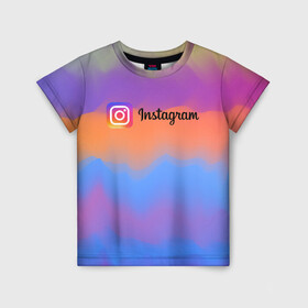 Детская футболка 3D с принтом Instagram. в городе Новоалтайск, 100% гипоаллергенный полиэфир | прямой крой, круглый вырез горловины, длина до линии бедер, чуть спущенное плечо, ткань немного тянется | insta | instagram | instagramm | social | видео | инста | инстаграм | инстаграмм | приложение | социальная сеть | фото