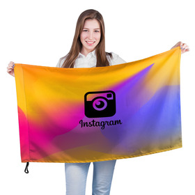 Флаг 3D с принтом Instagram в городе Новоалтайск, 100% полиэстер | плотность ткани — 95 г/м2, размер — 67 х 109 см. Принт наносится с одной стороны | insta | instagram | instagramm | social | видео | инста | инстаграм | инстаграмм | приложение | социальная сеть | фото