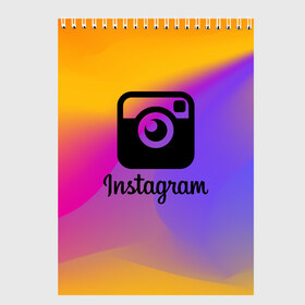 Скетчбук с принтом Instagram в городе Новоалтайск, 100% бумага
 | 48 листов, плотность листов — 100 г/м2, плотность картонной обложки — 250 г/м2. Листы скреплены сверху удобной пружинной спиралью | Тематика изображения на принте: insta | instagram | instagramm | social | видео | инста | инстаграм | инстаграмм | приложение | социальная сеть | фото