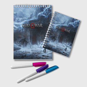 Блокнот с принтом GOD OF WAR в городе Новоалтайск, 100% бумага | 48 листов, плотность листов — 60 г/м2, плотность картонной обложки — 250 г/м2. Листы скреплены удобной пружинной спиралью. Цвет линий — светло-серый
 | Тематика изображения на принте: atreus | god of war | kratos | playstation | атрей | бог войны | кратос