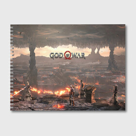 Альбом для рисования с принтом GOD OF WAR в городе Новоалтайск, 100% бумага
 | матовая бумага, плотность 200 мг. | Тематика изображения на принте: atreus | god of war | kratos | playstation | атрей | бог войны | кратос